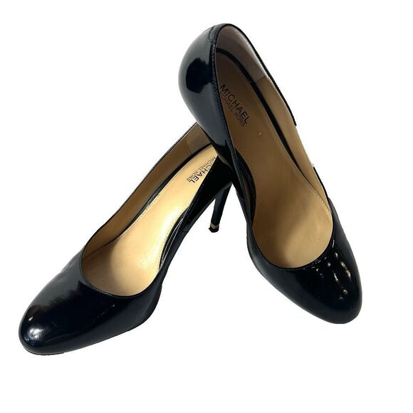 MICHAEL Michael Kors Womens 8M Pumps Black Patent Leather Slip On Stiletto Heels - Picture 2 of 11